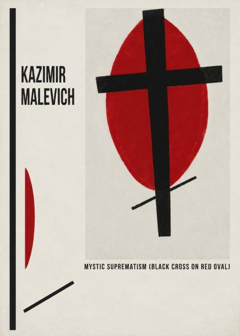 Kazimir Malevich Mystic Suprematism (Black Cross on Red Oval) No6 - Juliste