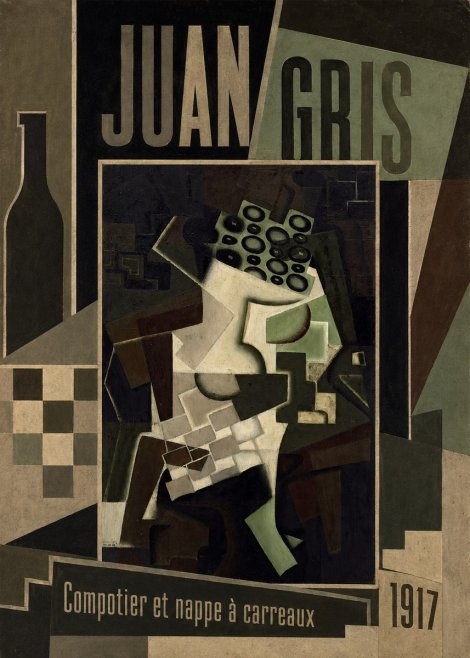 Juan Gris Compotier Et Nappe À Carreaux No2 - Juliste