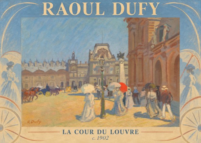 Raoul Dufy La Cour Du Louvre No4 - Juliste