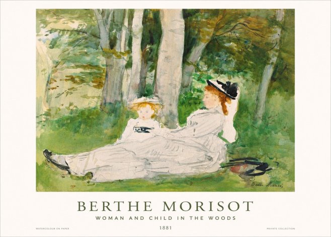 Berthe Morisot Woman and Child in the Woods No1 - Juliste