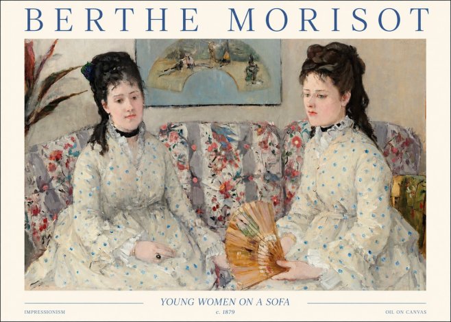 Berthe Morisot Young Women on a Sofa No1 - Juliste