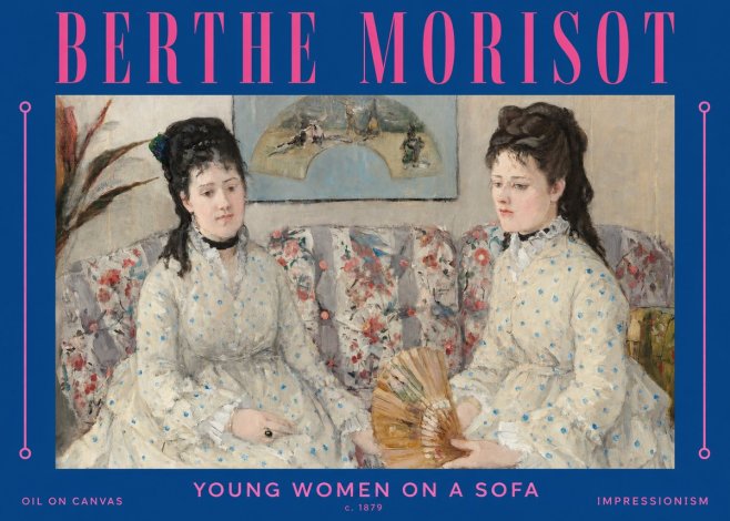 Berthe Morisot Young Women on a Sofa No2 - Juliste