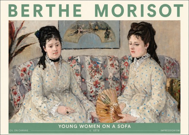 Berthe Morisot Young Women on a Sofa No4 - Juliste
