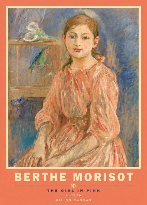 Berthe Morisot The Girl in Pink No3 - Juliste