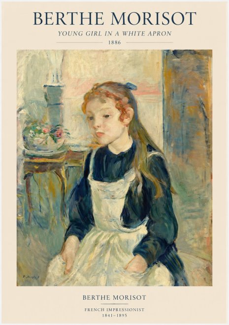 Berthe Morisot Young Girl in a White Apron No1 - Juliste