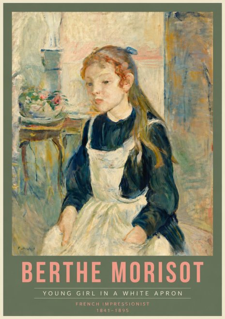 Berthe Morisot Young Girl in a White Apron No4 - Juliste