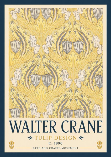 Walter Crane Tulip Design II No2 - Juliste