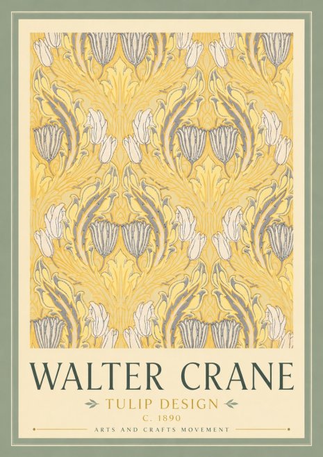 Walter Crane Tulip Design II No3 - Juliste