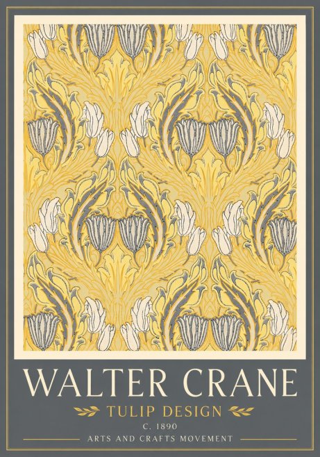 Walter Crane Tulip Design II No4 - Juliste