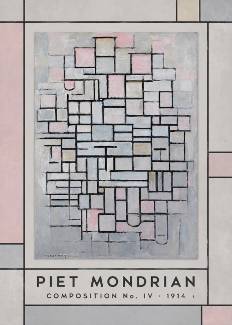 Piet Mondrian Composition No. Iv • 1914 No1 - Juliste