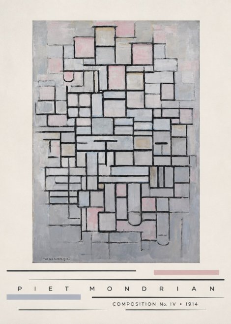 Piet Mondrian Composition No. Iv • 1914 No3 - Juliste