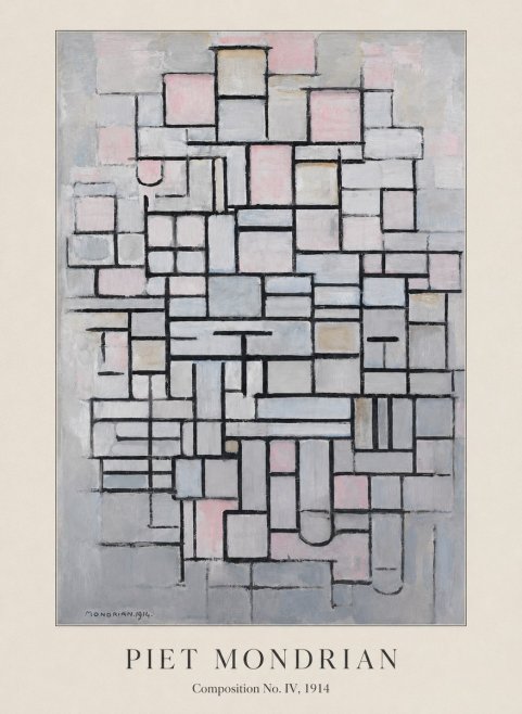 Piet Mondrian Composition No. Iv • 1914 No4 - Juliste