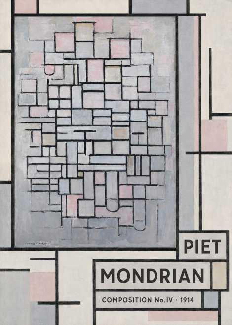 Piet Mondrian Composition No. Iv • 1914 No5 - Juliste