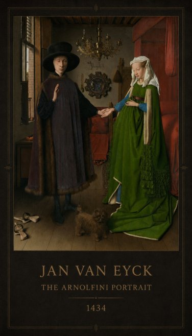 Jan van Eyck The Arnolfini Portrait V No5 - Juliste
