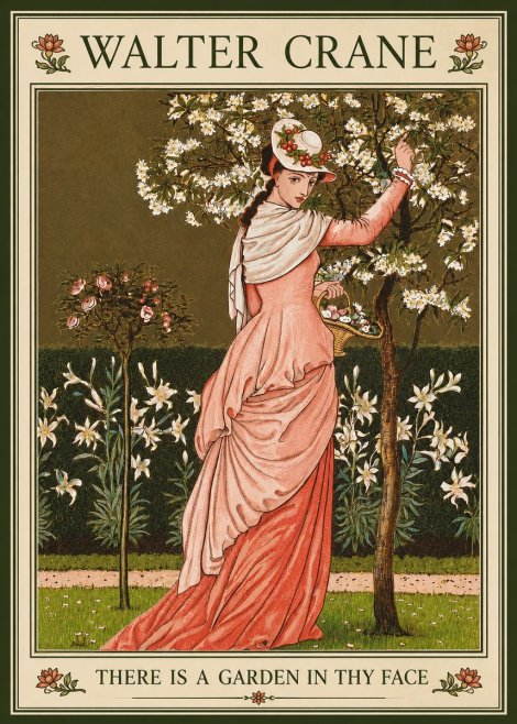 Walter Crane There Is a Garden in Thy Face II No3 - Juliste