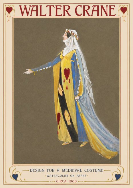 Walter Crane Design for a Medieval Costume No2 - Juliste