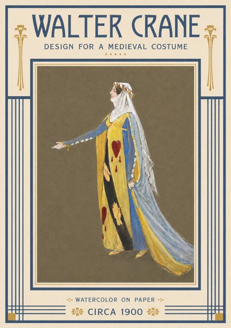 Walter Crane Design for a Medieval Costume No3 - Juliste