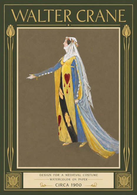 Walter Crane Design for a Medieval Costume No4 - Juliste