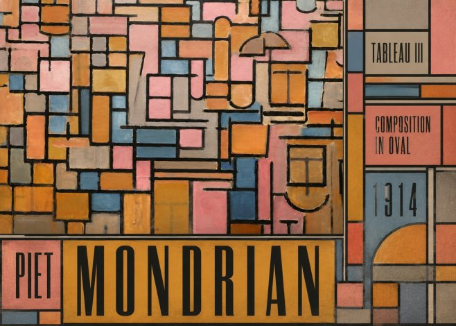 Piet Mondrian Tableau Iii — Composition in Oval No5 - Juliste