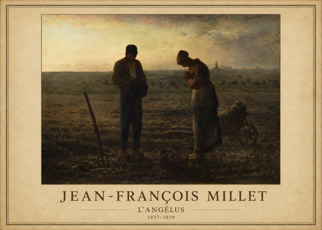 Jean-François Millet L'angélus II No1 - Juliste