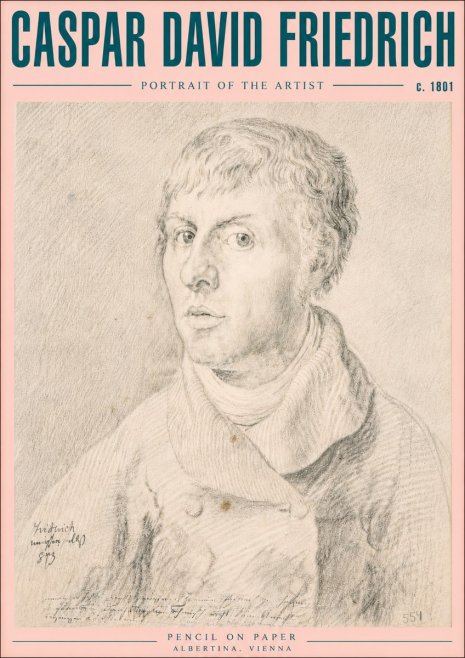 Caspar David Friedrich Portrait of the Artist No5 - Juliste