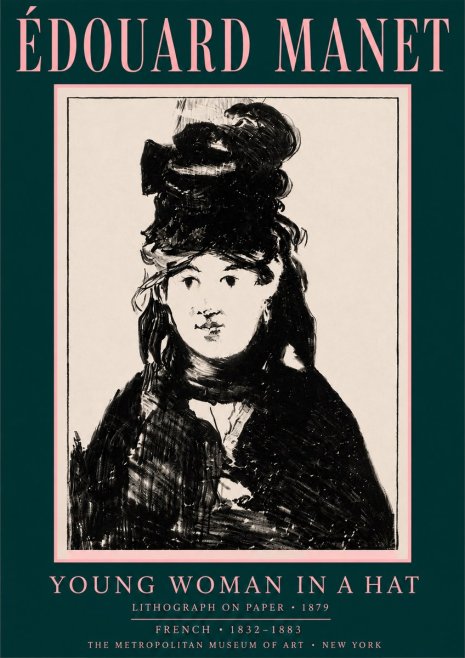 Édouard Manet Young Woman in a Hat II No4 - Juliste