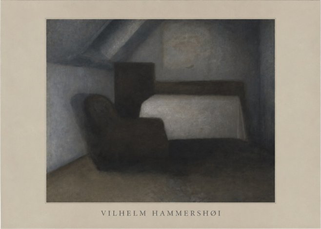 Vilhelm Hammershøi Interior, Strandgade 30 III No4 - Juliste