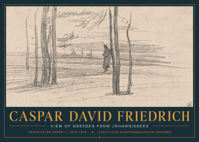 Caspar David Friedrich View of Dresden from Johannisberg No6 - Juliste