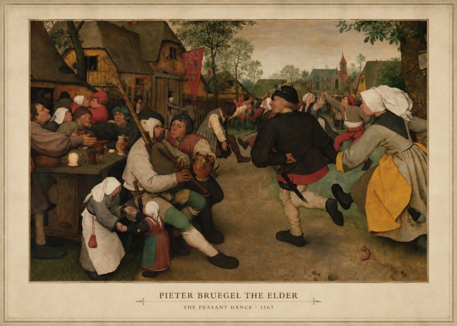 Pieter Bruegel The Peasant Dance II No3 - Juliste