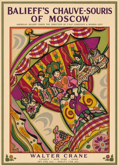 Walter Crane Balieff's Chauve-souris of Moscow No3 - Juliste