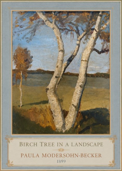 Paula Modersohn-Becker Birch Tree in a Landscape No1 - Juliste