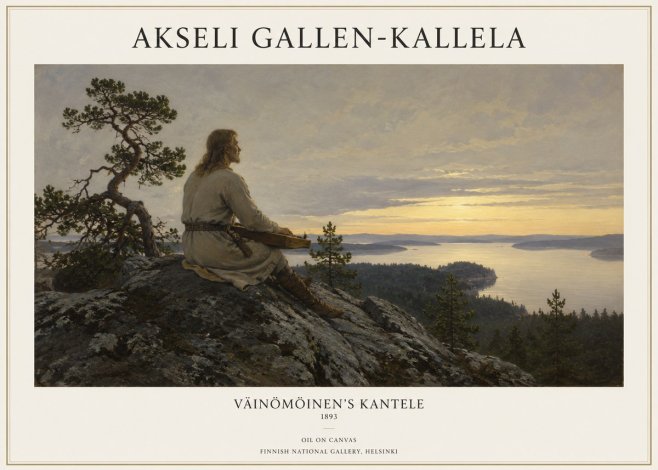 Akseli Gallen-Kallela Väinämöinen's Kantele No1 - Juliste