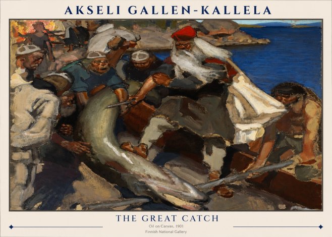 Akseli Gallen-Kallela The Great Catch No1 - Juliste