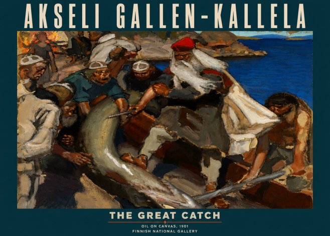 Akseli Gallen-Kallela The Great Catch No4 - Juliste