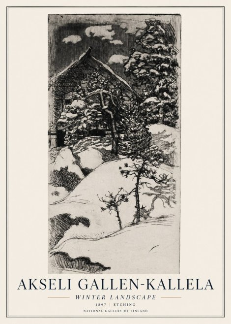 Akseli Gallen-Kallela Winter Landscape I No1 - Juliste