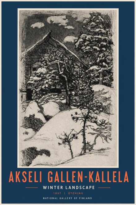 Akseli Gallen-Kallela Winter Landscape I No2 - Juliste