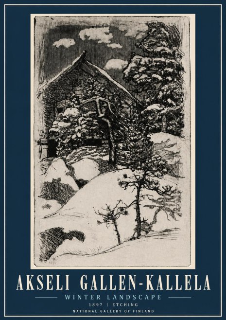 Akseli Gallen-Kallela Winter Landscape I No6 - Juliste