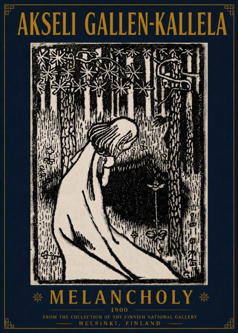 Akseli Gallen-Kallela Melancholy No5 - Juliste