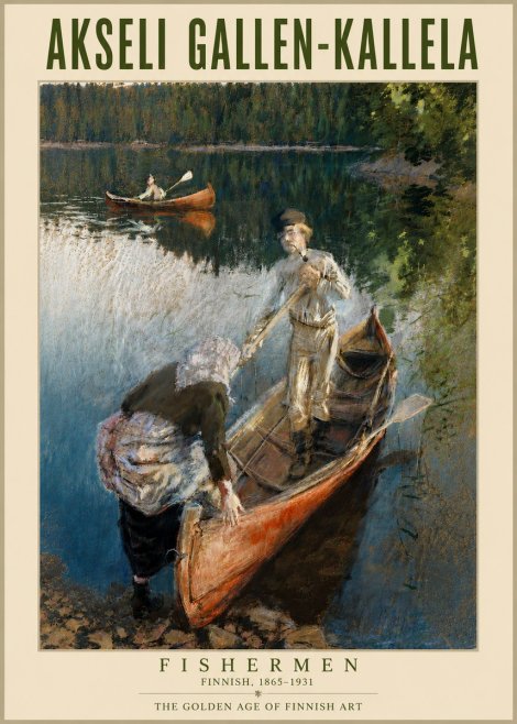Akseli Gallen-Kallela Fishermen No4 - Juliste