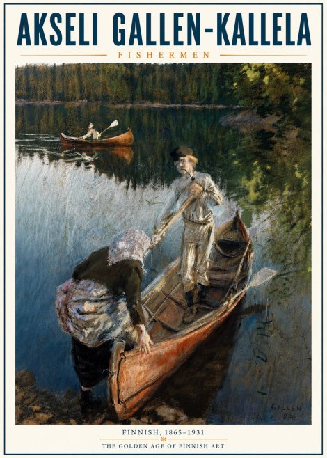 Akseli Gallen-Kallela Fishermen No6 - Juliste