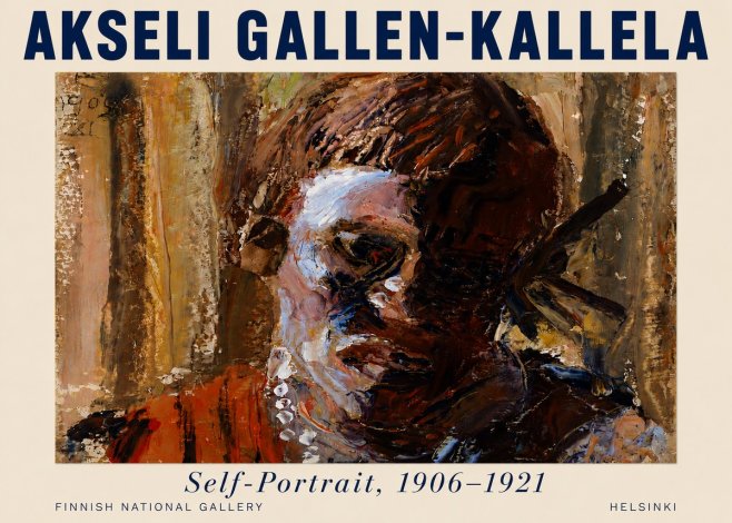 Akseli Gallen-Kallela Self-portrait, 1906-1921 No4 - Juliste