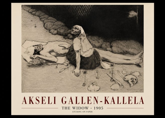 Akseli Gallen-Kallela The Widow No1 - Juliste