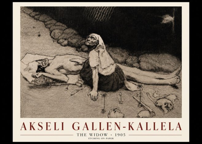 Akseli Gallen-Kallela The Widow No4 - Juliste