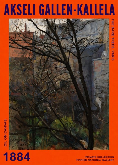 Akseli Gallen-Kallela The Bare Trees, Paris No2 - Juliste