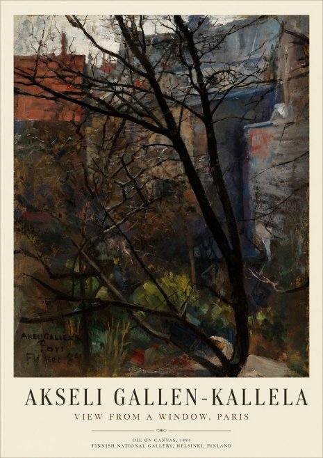 Akseli Gallen-Kallela The Bare Trees, Paris No4 - Juliste
