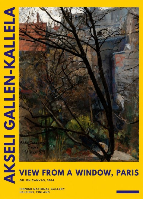 Akseli Gallen-Kallela The Bare Trees, Paris No5 - Juliste