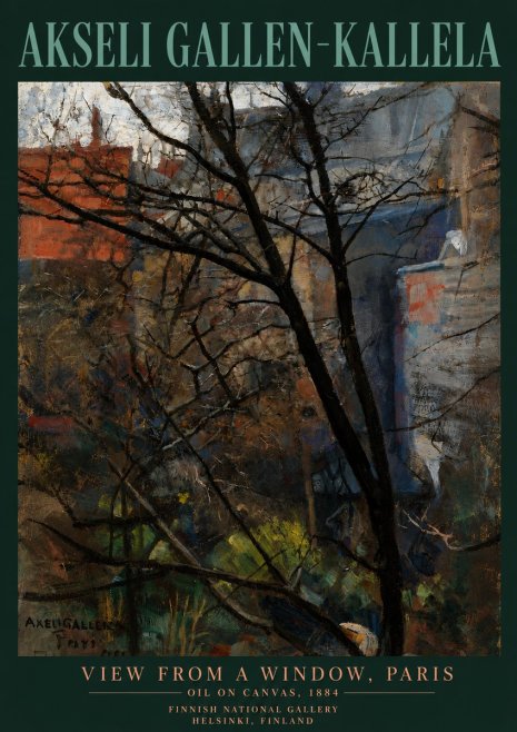 Akseli Gallen-Kallela The Bare Trees, Paris No6 - Juliste