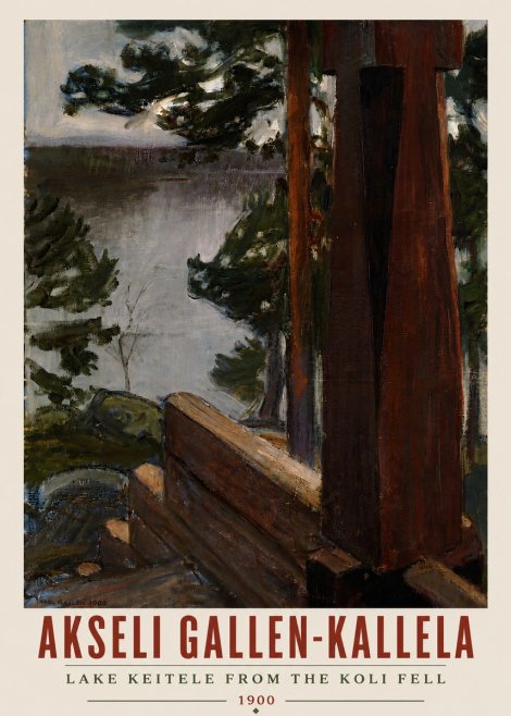 Akseli Gallen-Kallela Lake Keitele from the Koli Fell No4 - Juliste