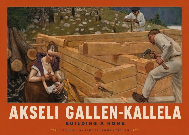 Akseli Gallen-Kallela Building a Home No2 - Juliste