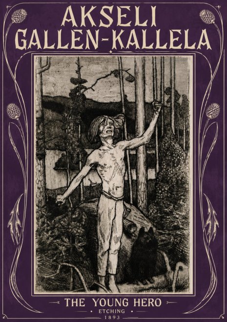 Akseli Gallen-Kallela The Young Hero No5 - Juliste